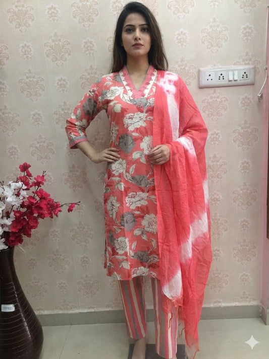 Floral Cotton Suit Set