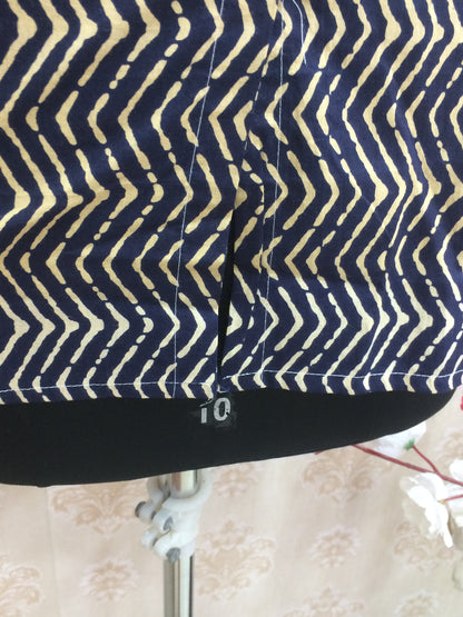 Classic Zigzag Print Cotton Short Kurti Tunic