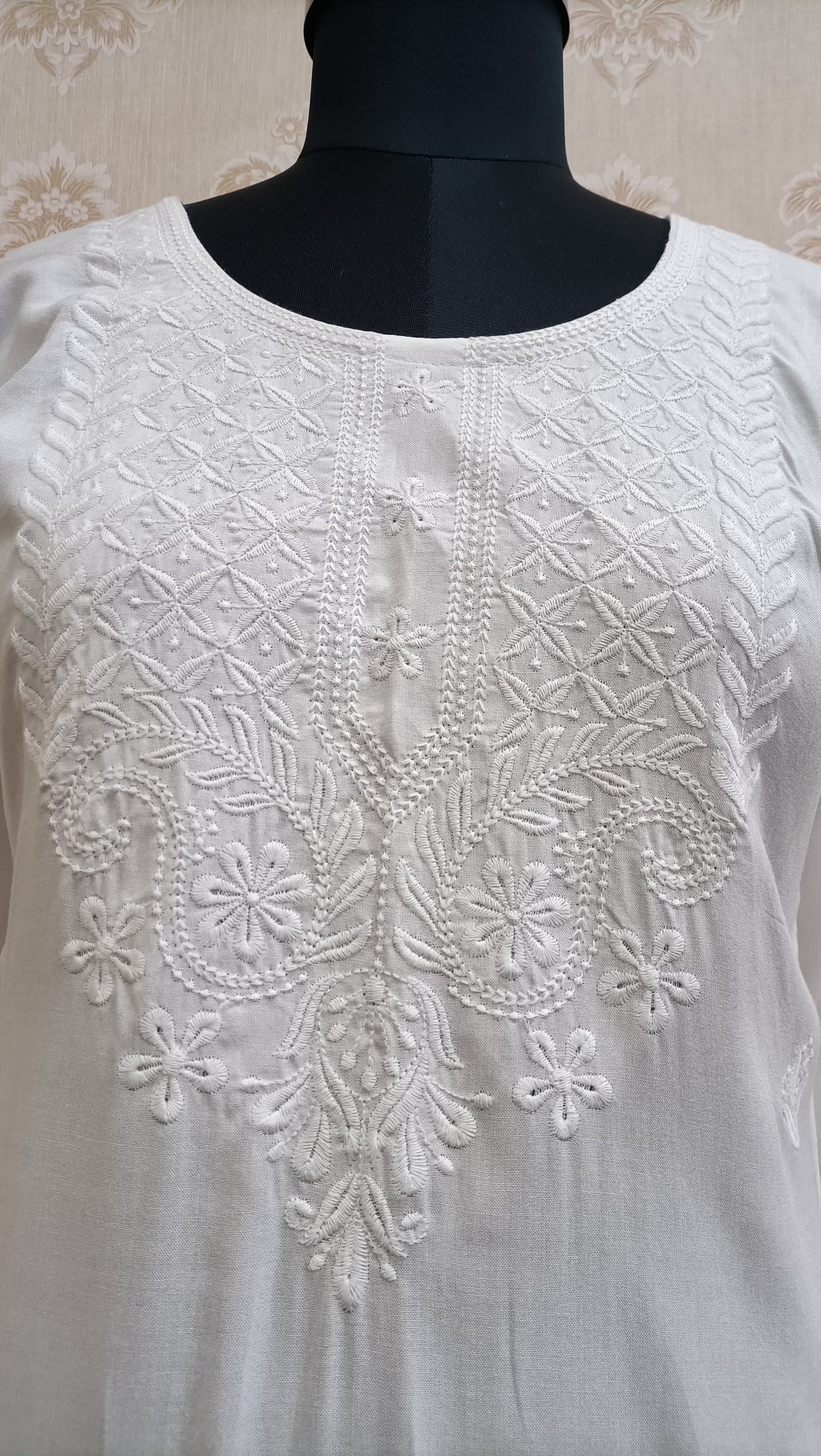 White Chikankari kurti