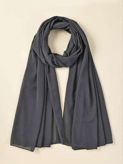 Premium Dark Grey Chiffon Hijab
