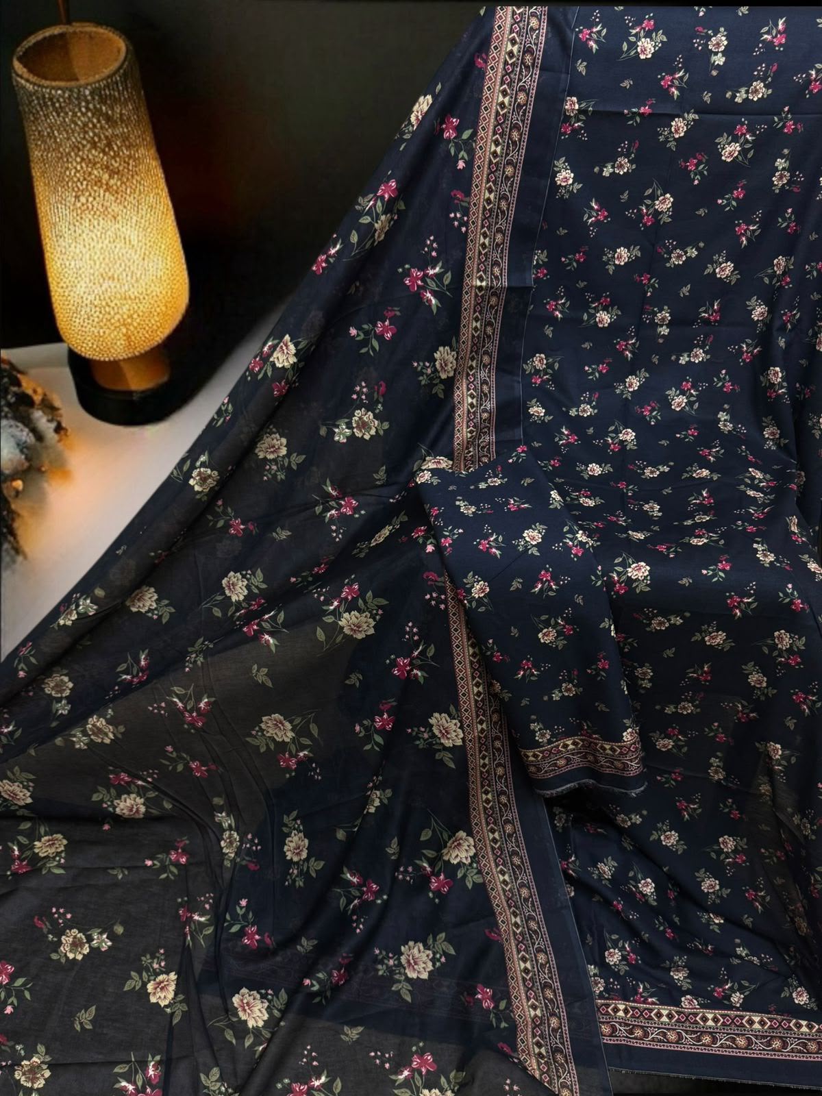 Bin Saeed Unstitched Printed Lawn 3-Piece Suit
