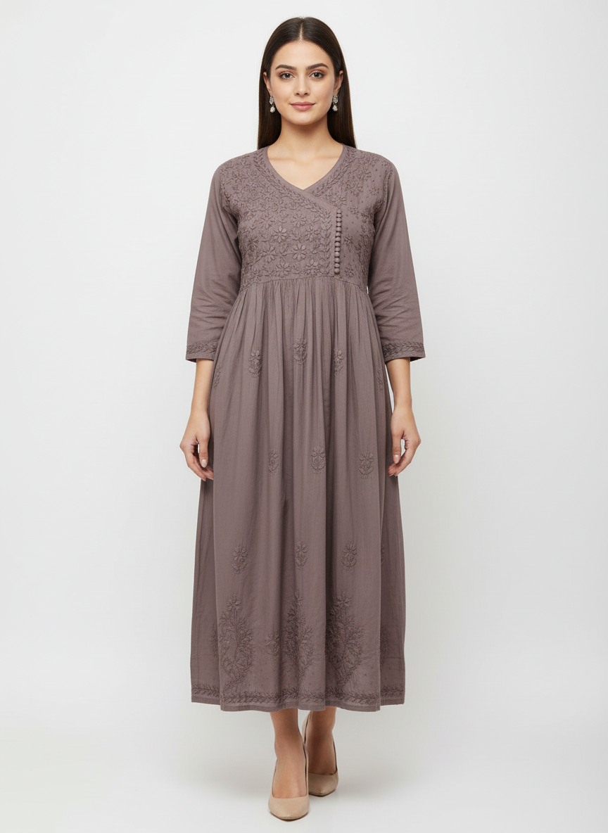 Lucknowi gown shaded