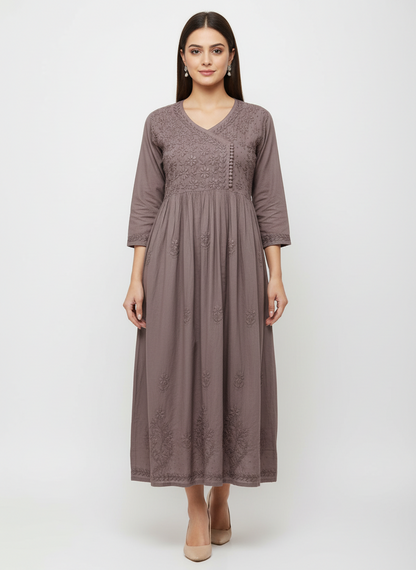 Lucknowi gown shaded