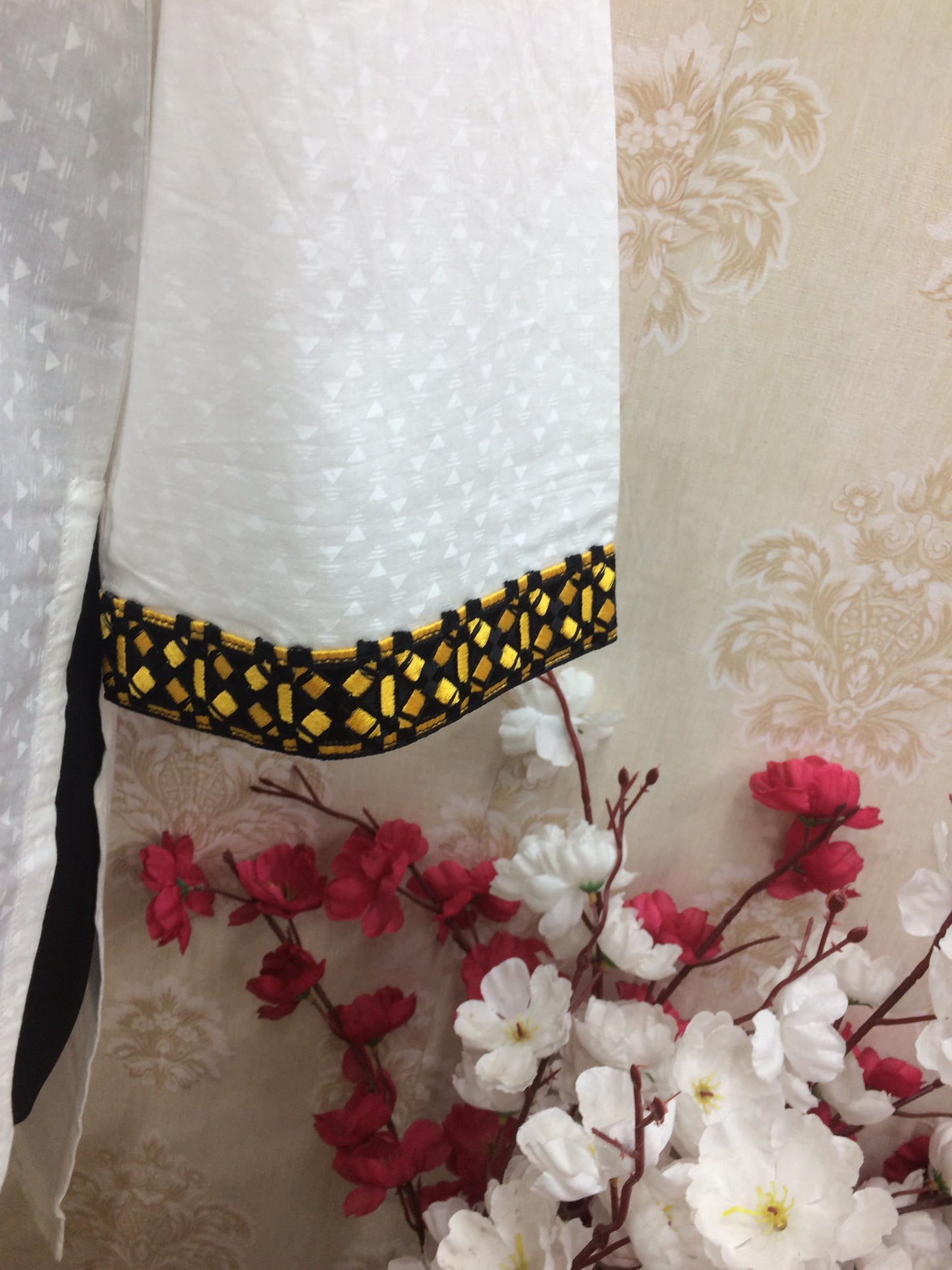 Elegant White Dotted Cotton Tunic | Stylish & Comfortable Kurti