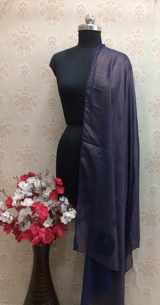 Navy Blue Shimmer Dupatta