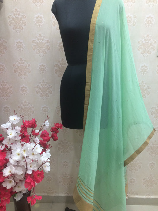 Light green dupatta chiffon