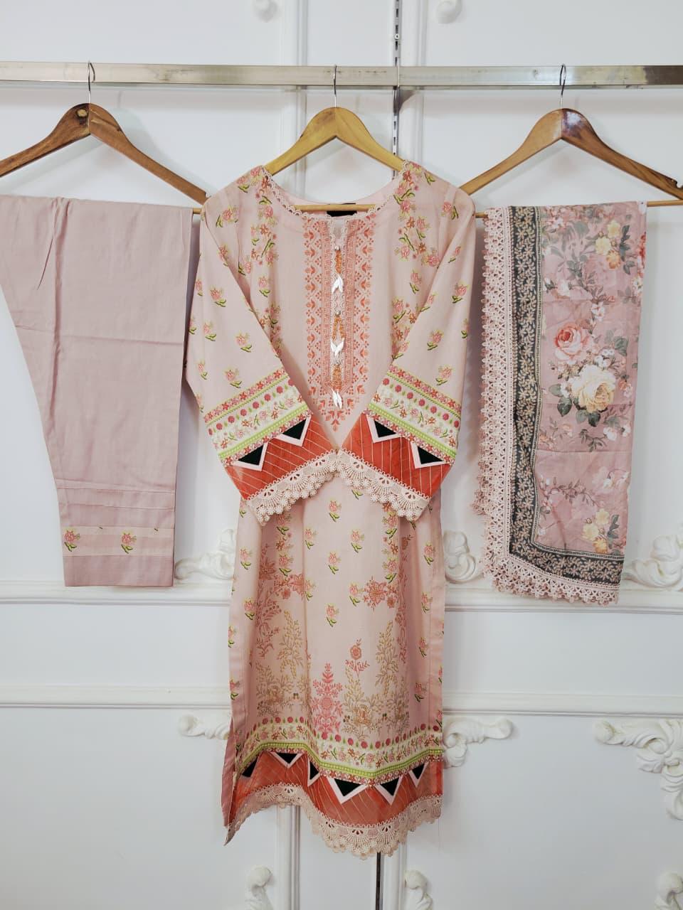 Peach and red Mausummery lawn vol-01 2026