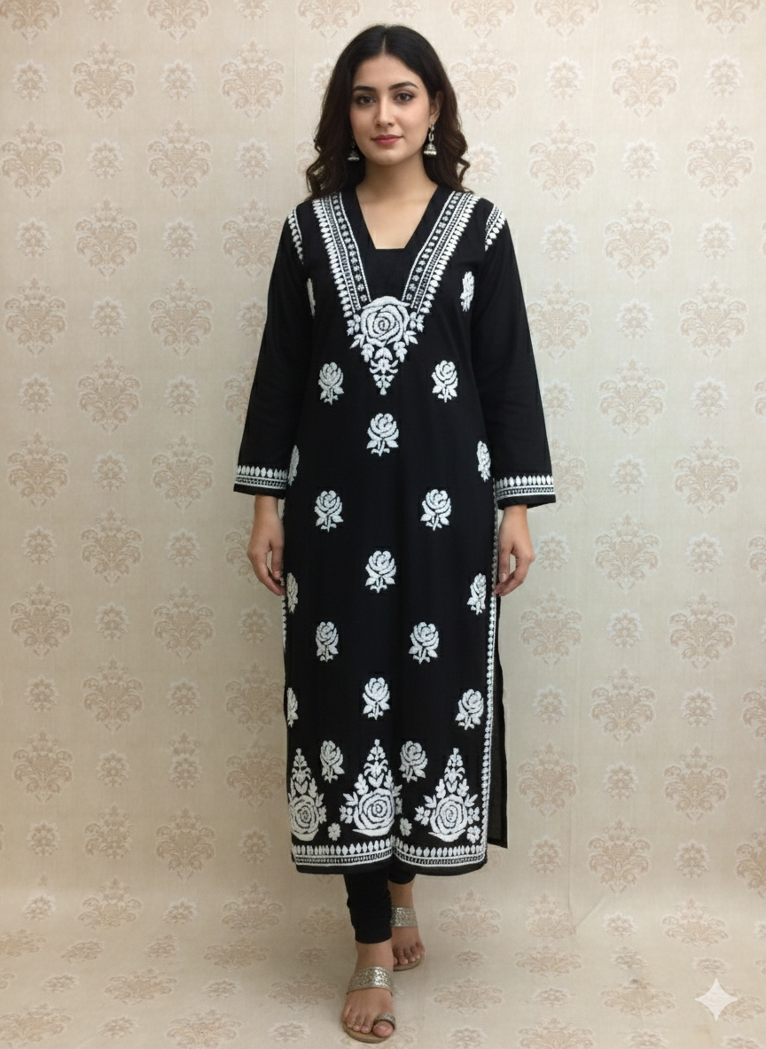 Lucknowi rayon black