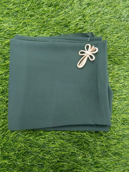Premium Moss Green Georgette Chiffon Hijab