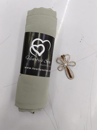 Premium Pistachio Green Chiffon Hijab