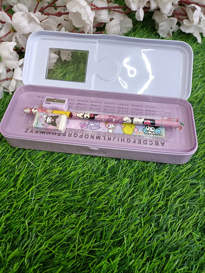 Kids' Multi-Functional Pencil Case with Built-in Sharpener & Dual Compartments