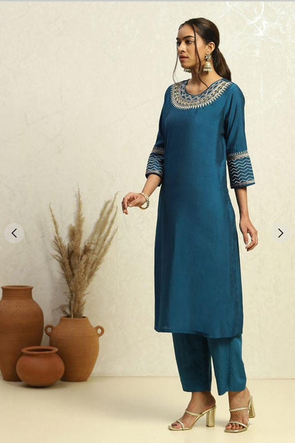 Biba Embroidered straight Kurti
