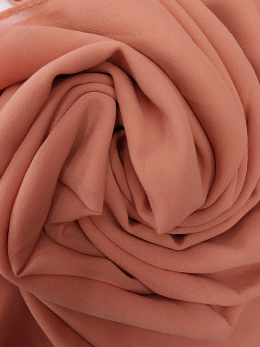 Premium Canyon Orange Chiffon Hijab