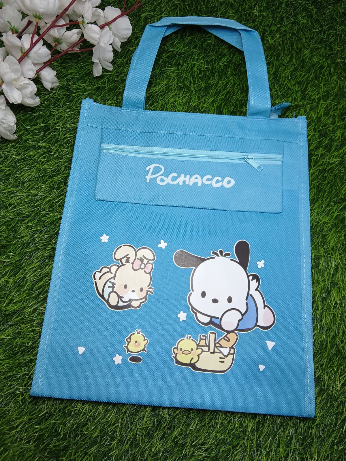 Kids' Multi-Purpose Canvas Tote Bags – Cute Character Library & Tuition Bags