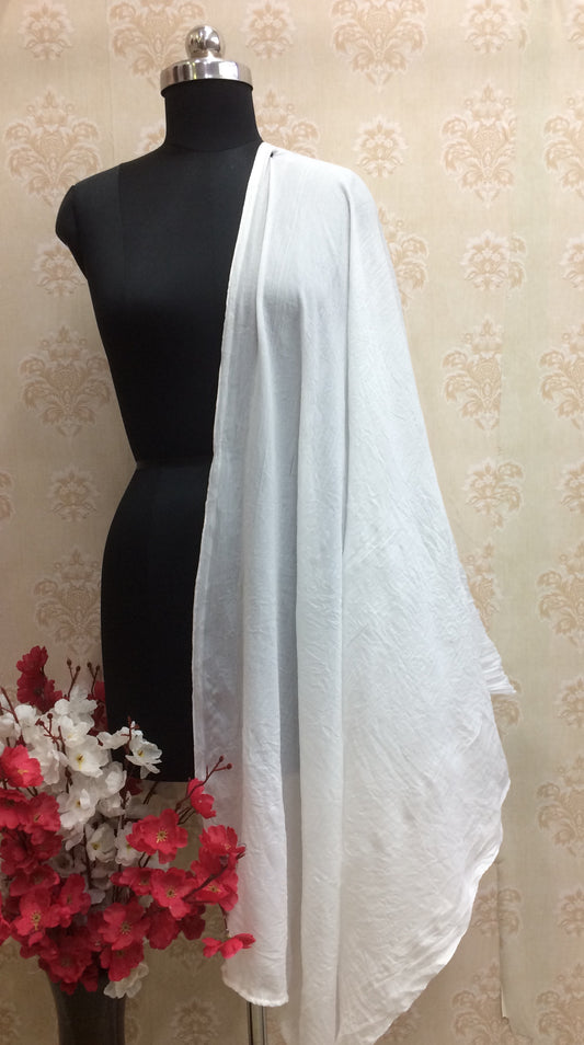 Cotton white dupatta