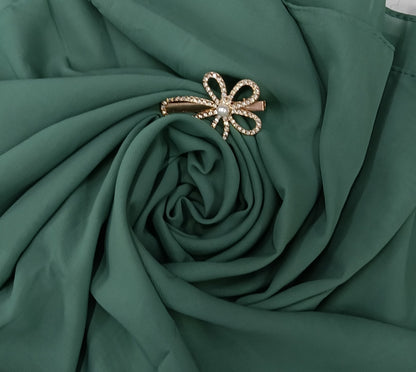 Premium Pine Green Chiffon Hijab