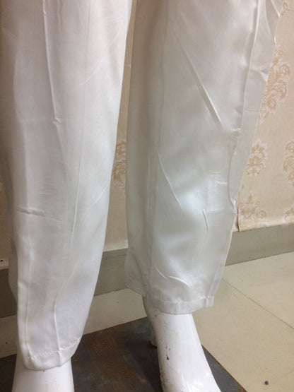 Elegant White Heavily Embroidered Chiffon Pakistani dress