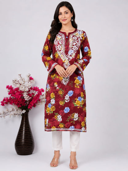 Aviva Lucknowi Red kurti