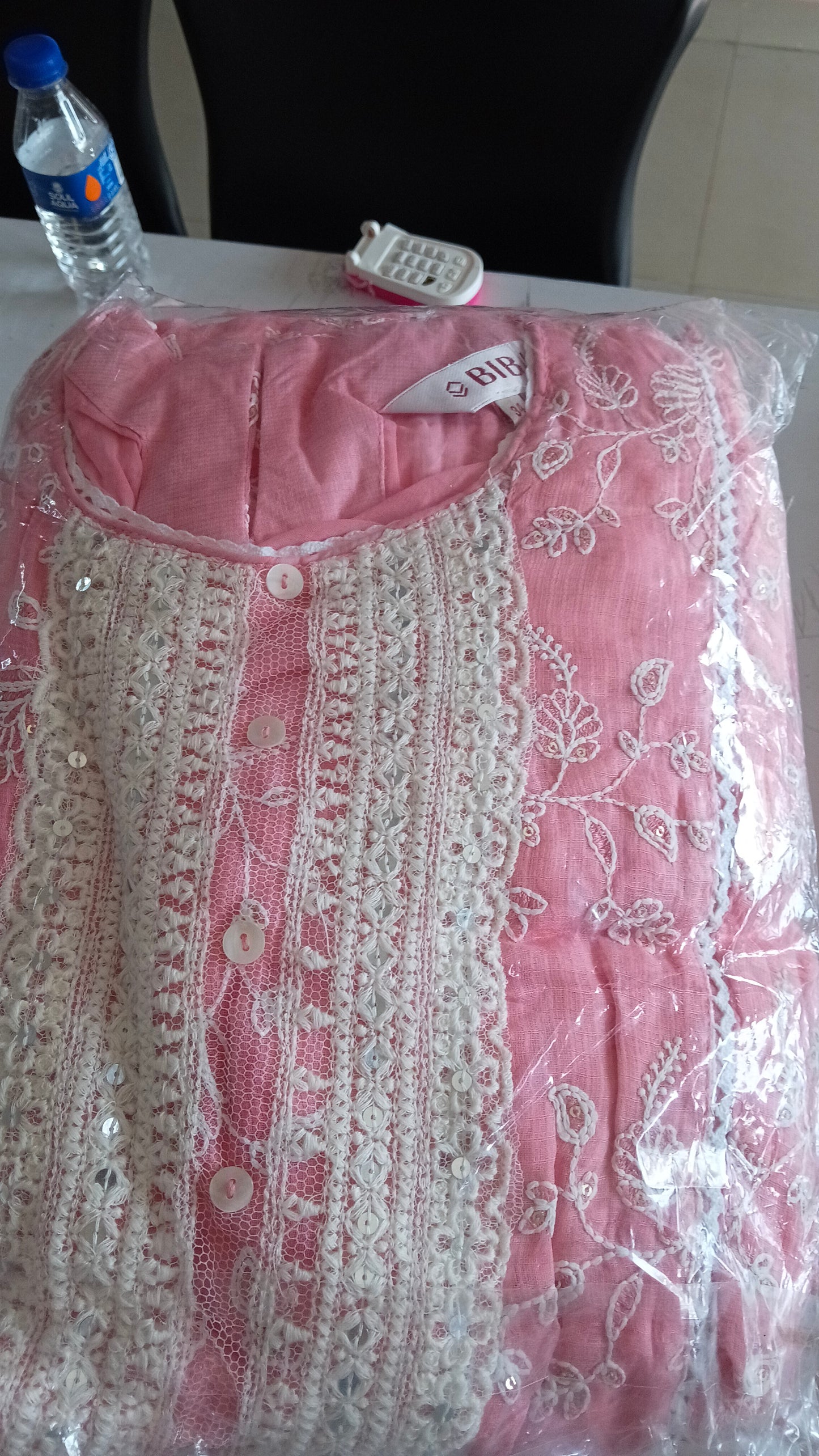 Biba Pink Anarkali Set