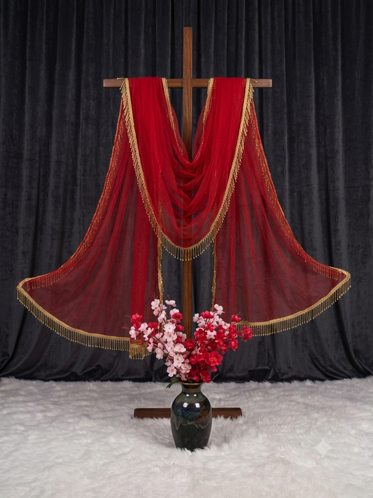 Bridal Maroon Dupatta