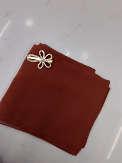 Premium Burnt Orange Chiffon Hijab