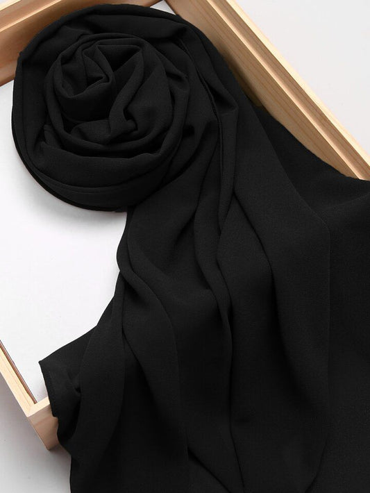 Premium Jercy Black Hijab