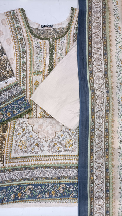 Pakistani dress cream and multi