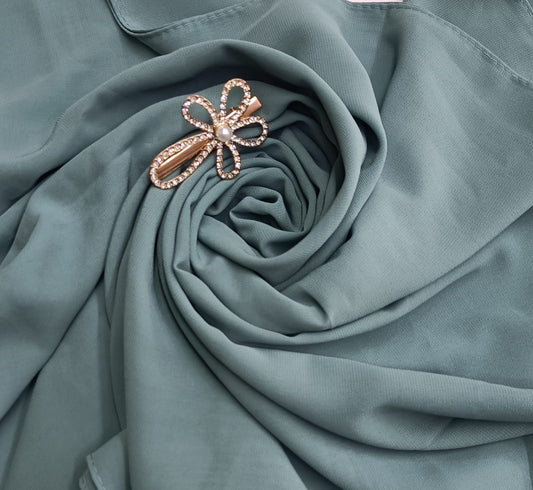 Premium  Mist TealChiffon Hijab