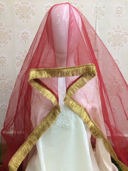 Bridal Maroon Dupatta