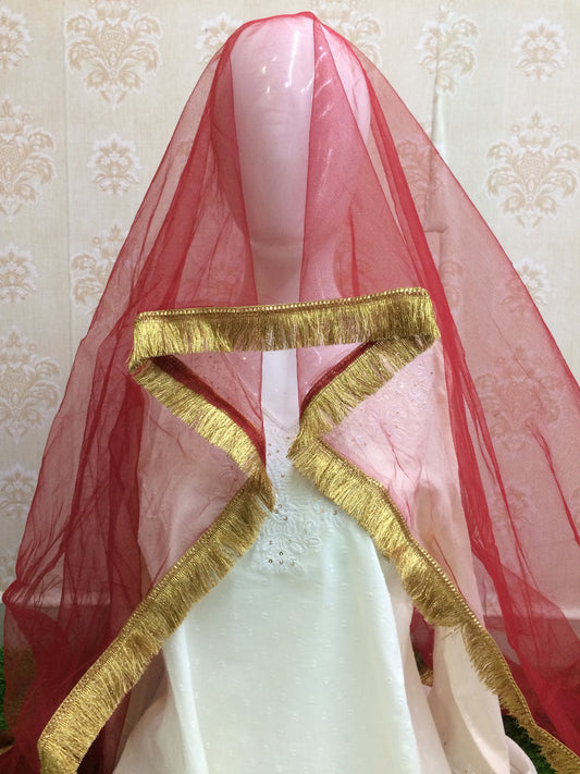 Bridal Maroon Dupatta