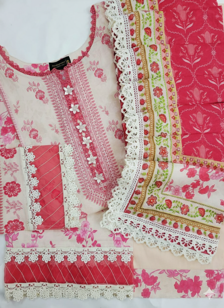 White and pink Mausummery lawn vol-01 2026