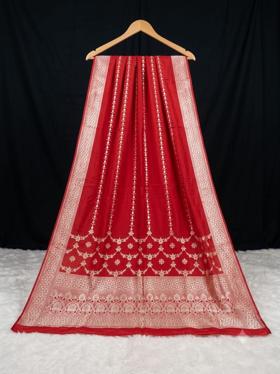 Red Banarsi Dupatta