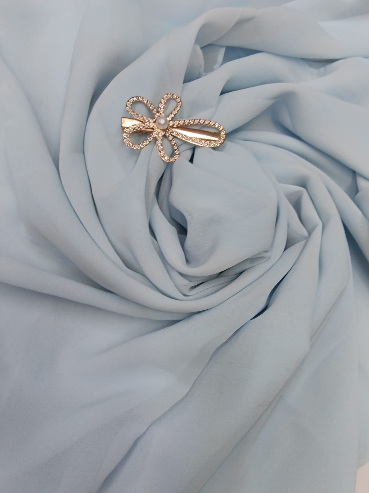 Premium Ice blue Chiffon Hijab