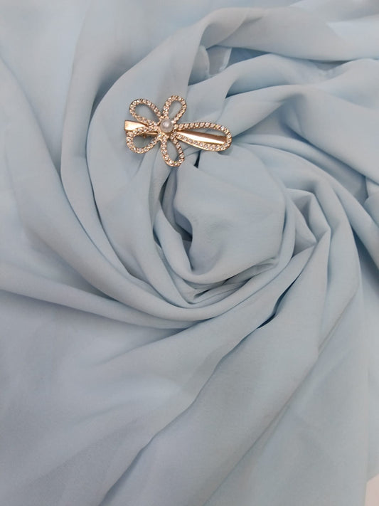 Premium Ice blue Chiffon Hijab