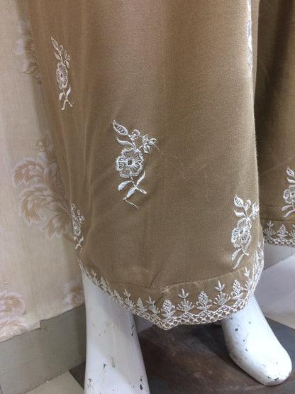 Luxury Beige Embroidered 3-Piece Suit