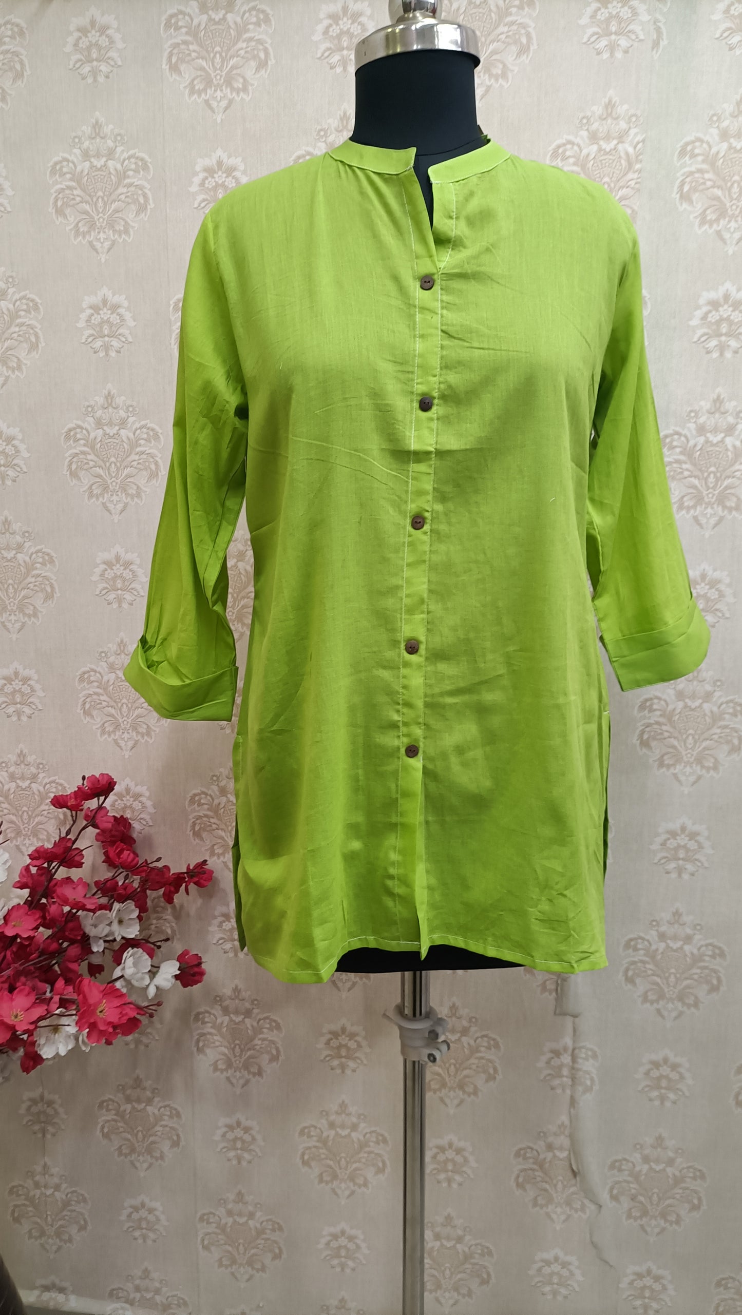 Cotton tunic light green