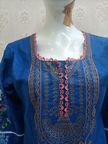 Pakistani style dress navy blue