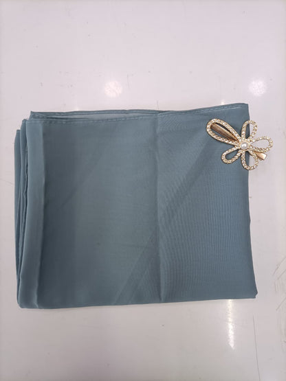 Premium Stone Grey Chiffon Hijab