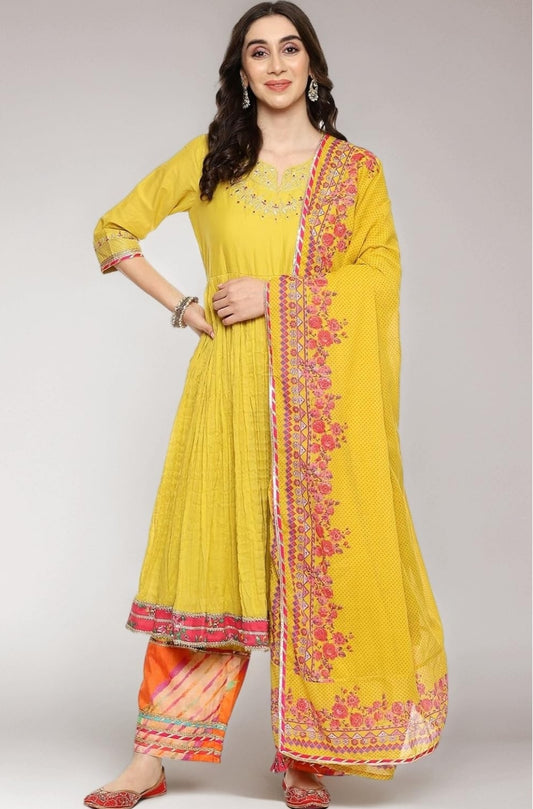 Yumna Biba-Yellow And Pink