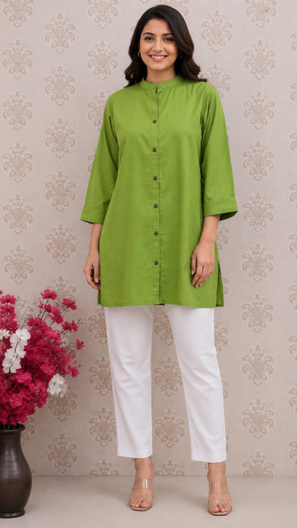Cotton tunic green