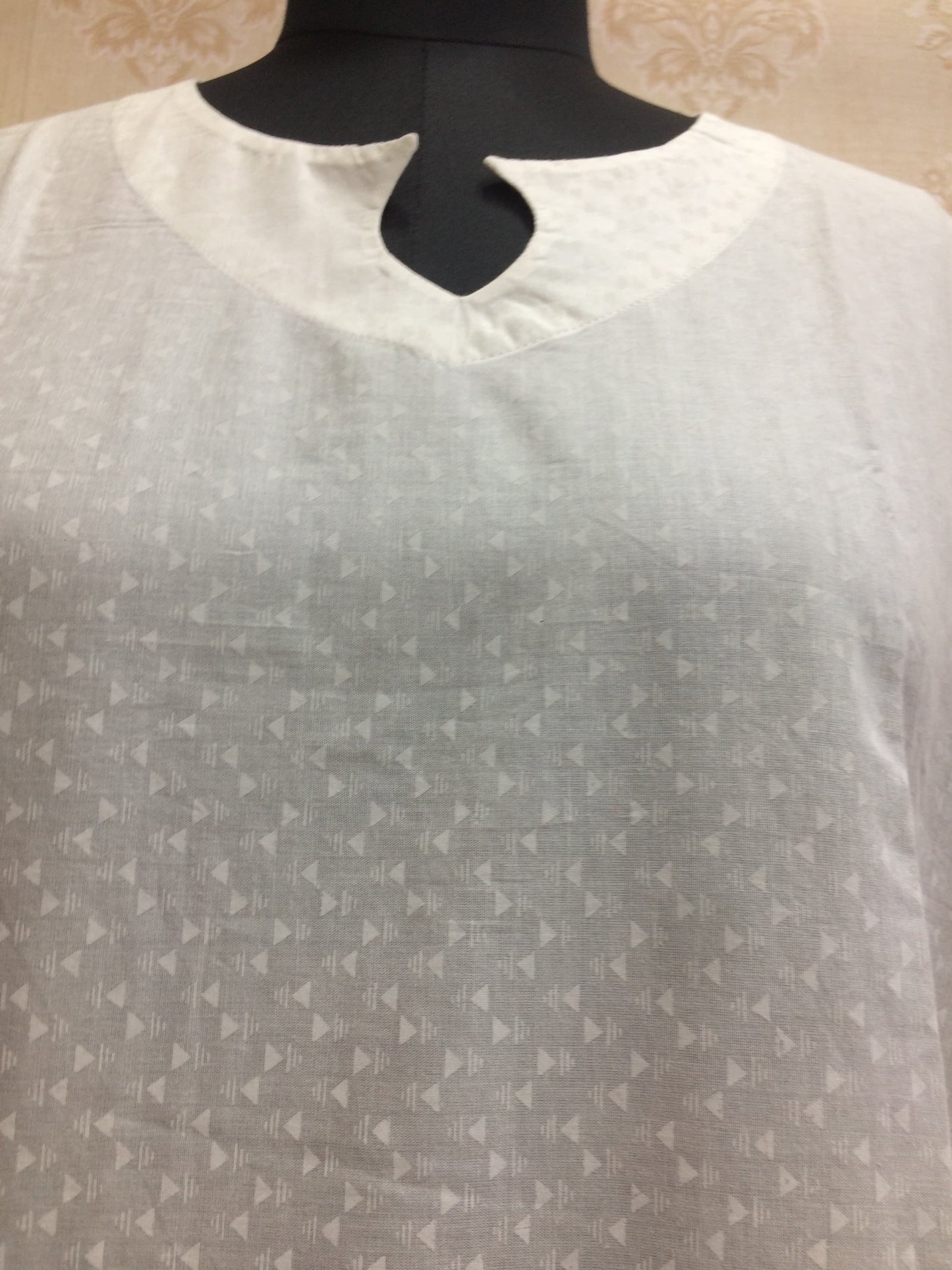 Elegant White Dotted Cotton Tunic | Stylish & Comfortable Kurti