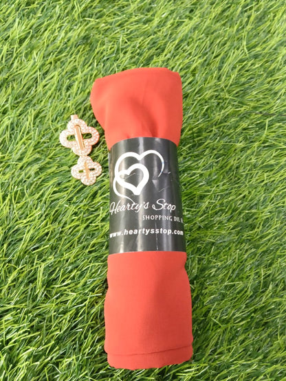 Premium Tropical Peach Chiffon Hijab