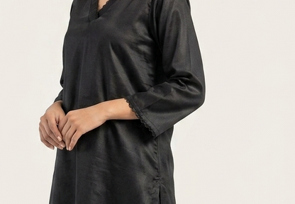 Zeba black pakistani style kurta