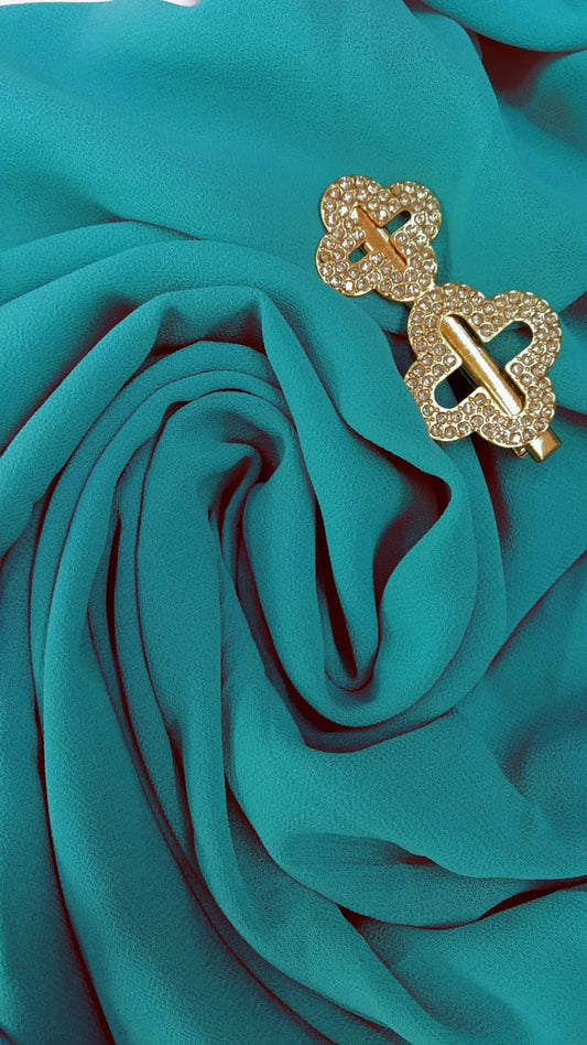 Premium Deep Aqua Chiffon Hijab