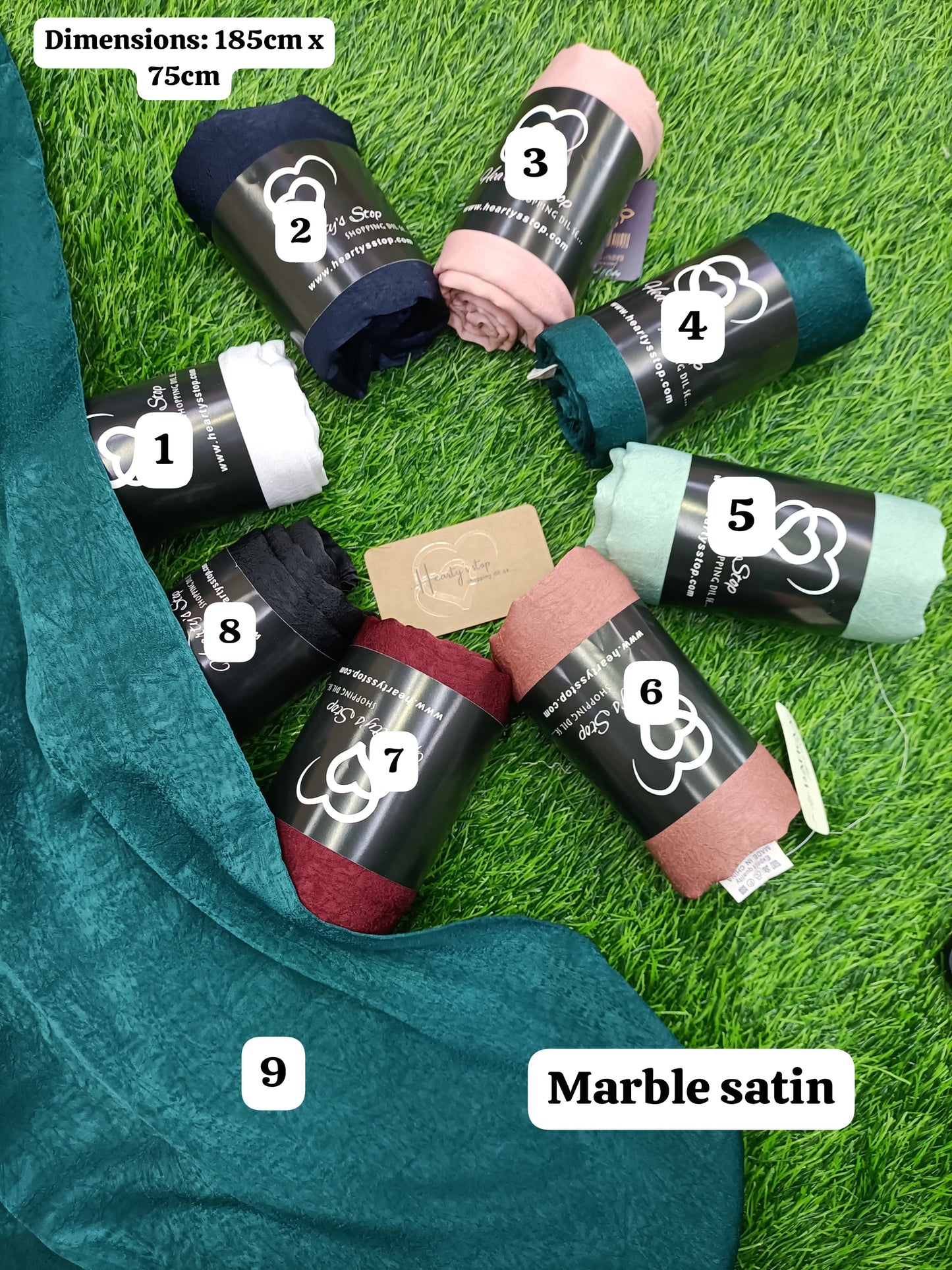Marble satin hijab