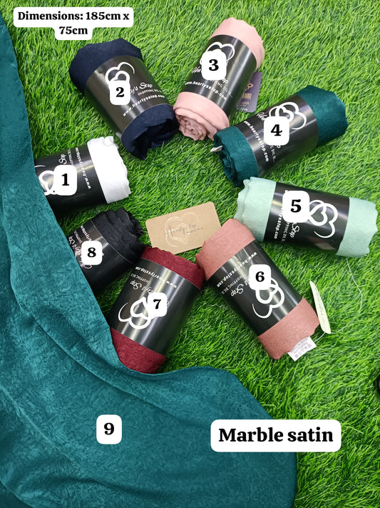 Marble satin hijab