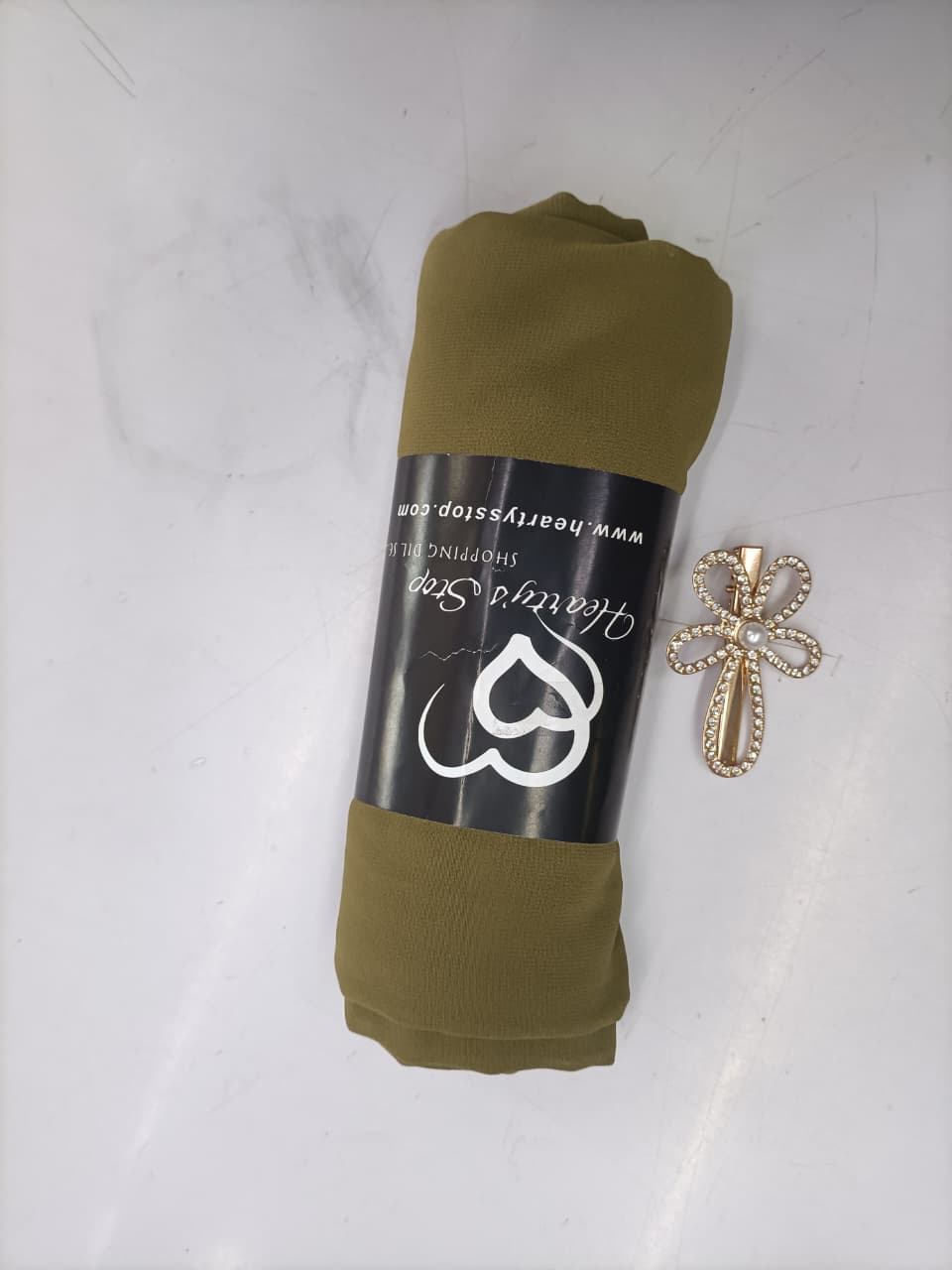 Premium Grey Brown Chiffon Hijab