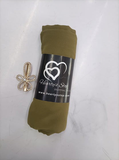 Premium Grey Brown Chiffon Hijab