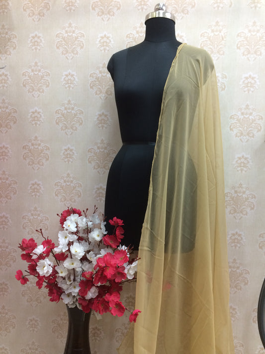Georgette shimmery gold dupatta