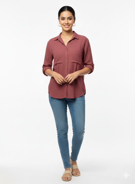 Soft Gauze Cotton Shirt